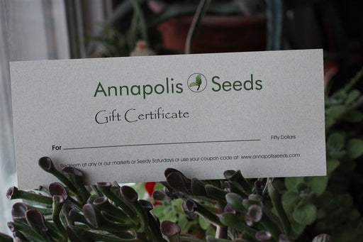Annapolis Seeds Gift Certificate - $20